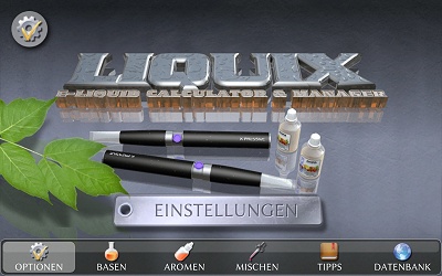 LIQUIX E-LIQUID RECHNER FOR iPHONE, iPAD, iPOD