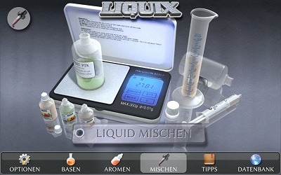 LIQUIX E-LIQUID RECHNER FOR iPHONE, iPAD, iPOD