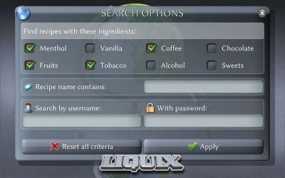 LIQUIX E-LIQUID CALCULATOR AND MANAGER FOR iPHONE, iPAD, iPOD