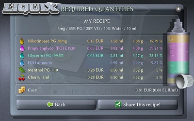 LIQUIX E-LIQUID CALCULATOR AND MANAGER FOR iPHONE, iPAD, iPOD