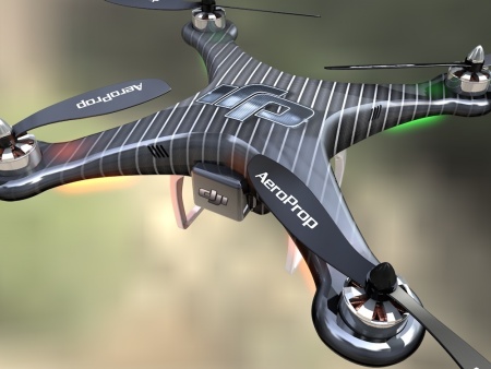 DJI Phantom Drone 3d Model for Cinema4D .c4d .dxf .obj