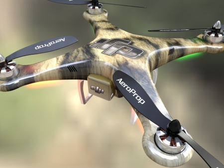 DJI Phantom Drone 3d Model for Cinema4D .c4d .dxf .obj